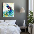 Peacock Oil Paint By Numbers Set Canvas Drawing DIY Coloring Picture Kits
