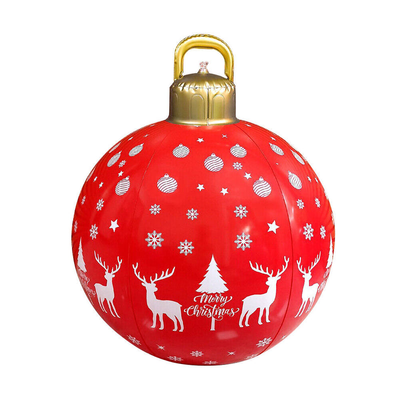 #A 60cm PVC Inflatable Christmas Ball Hanging Tree Ornament Balloon Pendant Deco