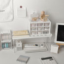 Dustproof Storage Box 9 Grids Desktop Transparent Household Drawer Storage Box