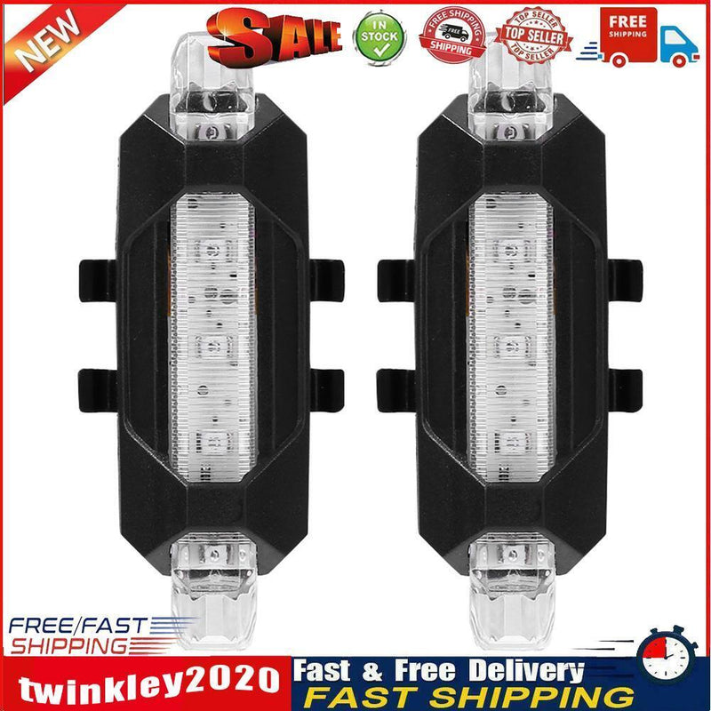 2pcs Scooter Taillight LED Highlight Electric Bike Lamp USB Rechargeable Newly