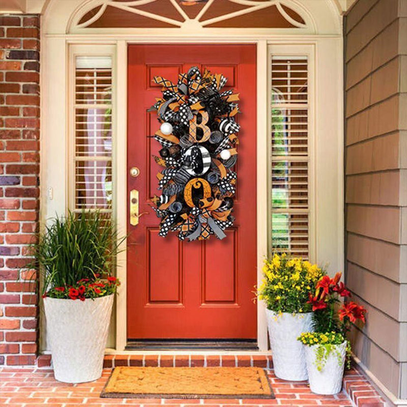 Decorations Hanging Garland Halloween Wreath Halloween Pumpkin Door Ornament