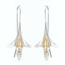 Women Crack Shell Flower Petal Earrings Jewelry Drop Earrings Dangle Stud