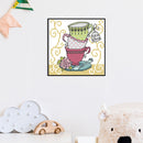 Tea Cup Partial Cross Stitch 11CT Counted Cotton Handmade Needlework Decor