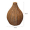 Rattan Hanging Solar Light Outdoor Garden Yard Landscape Lamp Decor (Brown)