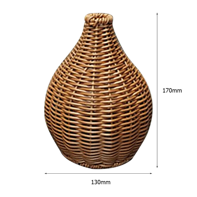 Rattan Hanging Solar Light Outdoor Garden Yard Landscape Lamp Decor (Brown)