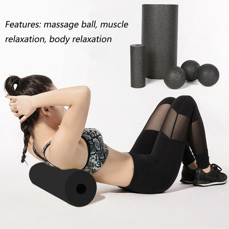 4pcs Yoga Block Roller Fitness Ball Set EPP Massage Pilates Muscle Release Newly