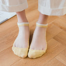Summer Crystal Glass Invisible Thin Casual Stockings Short Sock Ankle Socks