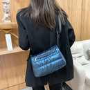 Stripe Nylon Messenger Bag Women Casual Pure Color Crossbody Bags Small Handbags