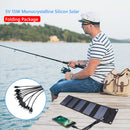 15W 5V USB Solar Panel Pack Kits Waterproof Foldable Power Battery Cells Ch