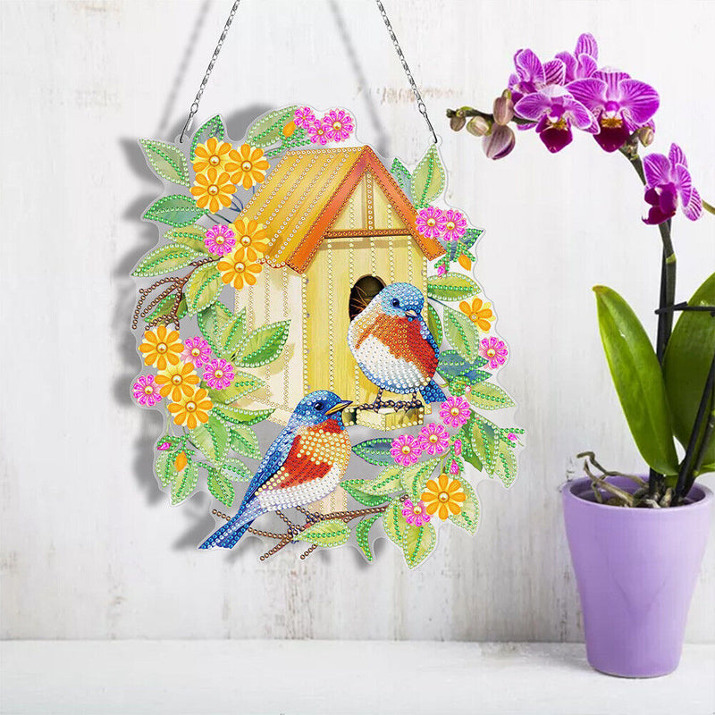 5D Diamond Painting Mosaic Drawing Home Door Wreath Decor Party Garland Gifts