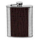 8oz Leather Stainless Steel Hip Flask Set Whiskey Flagon with Funnel Cups