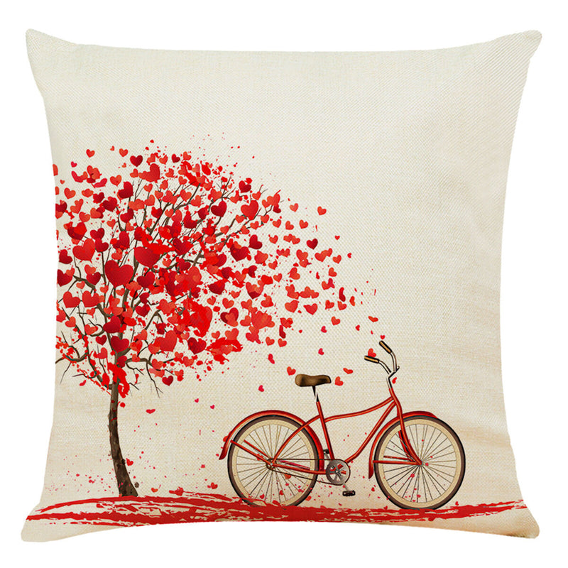 Pillow Covers - 4-Piece Linen Holiday Anniversary Wedding Cushion Pillow Case