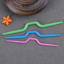3pcs Curved Scarf Sweater Knitting Twist Needles Weaving Tool DIY Craft Sewing