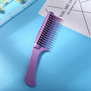Anti Static Wide Tooth Hair Comb Reduce Hair Loss Curling Brush (Purple) Newly