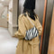 Plush Handbags Female Zebra Print Shoulder Underarm Bag Chain Purses (3)