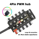 Motherboard 4 Pin PWM Cooler Fan HUB Splitter 12V Extension Speed Control Board