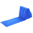 Inflatable Beach Mat Camp Lounger Back Pillow Triangle Cushion (Dark Blue) Newly