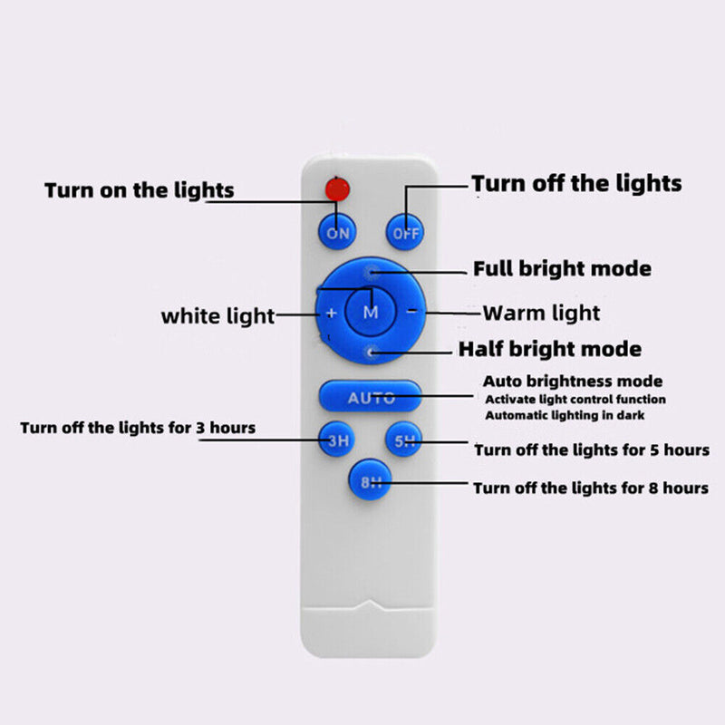 L40W80 40W Remote Control Dual Color LED Panel Solar Circular Lamp Board