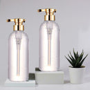 Clear Shampoo Bottle Bathroom Shower Gel Refillable Pet Pressing Bottles U7B6