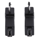 2pcs 90 Degree Micro USB Female to Micro USB Male Adapter Connector