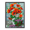 Full Cross Stitch 11CT Cotton Thread DIY Red Flower Printed Embroidery Kits