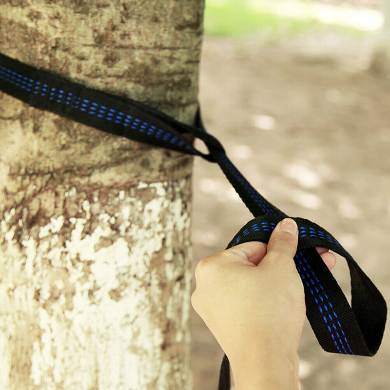 2pcs Hammock Strap Outdoor Camping Tree Hanging 200KG Load Hammock Rope Bel