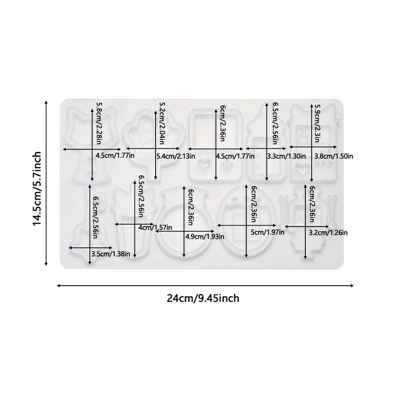 Epoxy Keychain Mold Quicksand Shaker Mold Silicone Mould Hanging Pendant