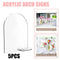5pcs Clear Arch Table Numbers Blank Acrylic Sign with Stand Guest Name Tag~
