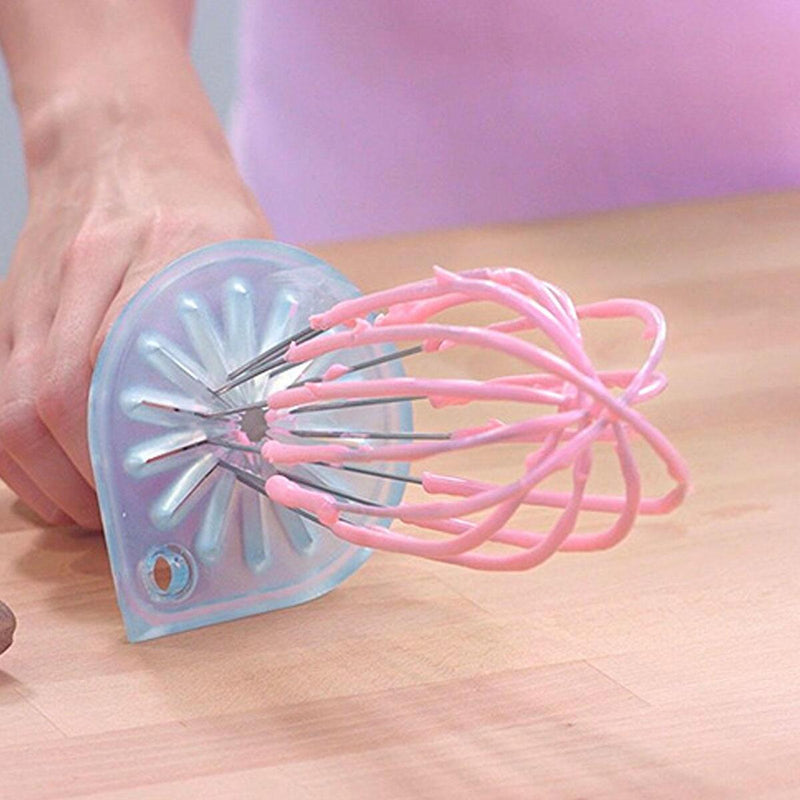 Stainless Steel Kitchen Whisk Blender With Egg Separator Silicone Scraper#