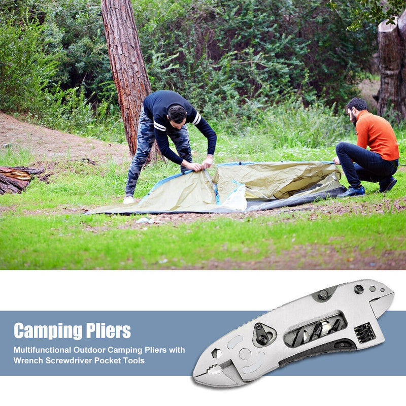 Multipurpose Outdoor Camping Pliers with Wrench Screwdriver Survival Pocket Tool