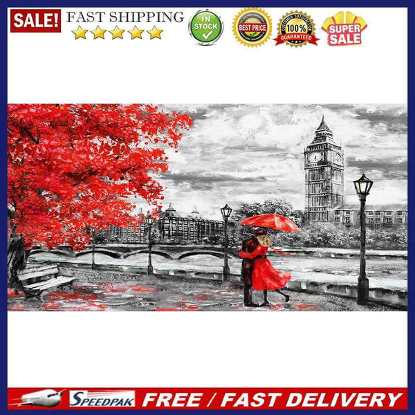 Nordic Couple Kissing Oil Painting Living Room Decorative Picture Wall Artw
