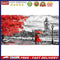 Nordic Couple Kissing Oil Painting Living Room Decorative Picture Wall Artw