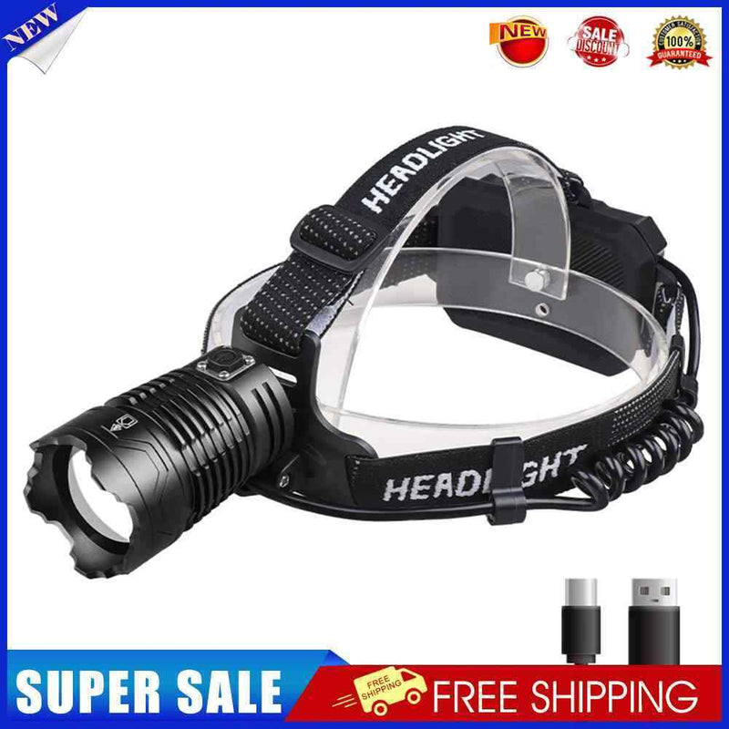 #A Portable XHP360 LED Headlamp 3000lm Waterproof Flashlight for Camping Fishing
