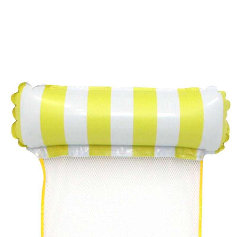 Swimming Pool Float Hammock Multi-Purpose Inflatable Lounge Bed (Yellow) Newly
