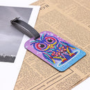 DIY Special Shaped Diamond Painting Bird Pattern Embroidery Leather Luggage Tag