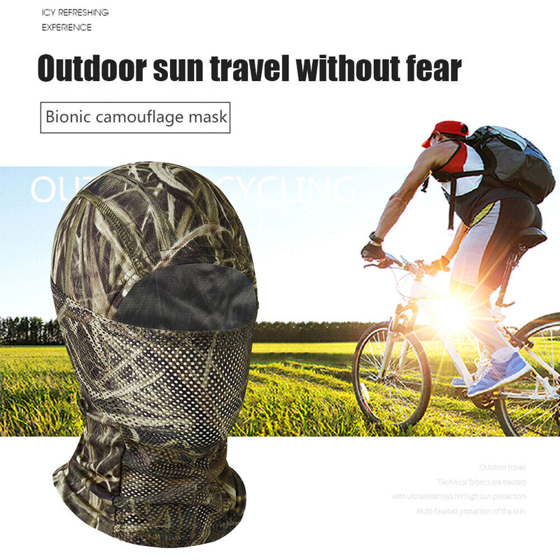 Camouflage Balaclava Scarf Ski Cycling Full Face Cover Neck Head Warmer (A)