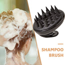 Silicone Head Body Massage Brush Hair Washing Clean Comb Hair Care (Black) Newly