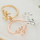 Opening Finger Wear Yarn Guides Sewing Leaves Shape Knitting Ring Crochet Loop