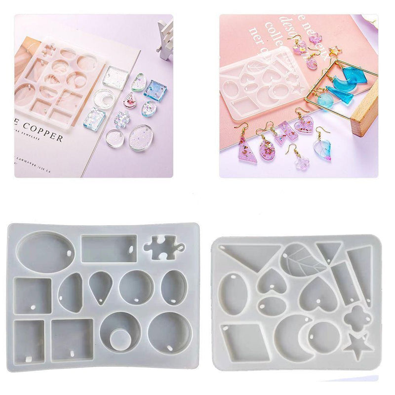 DIY Crafts Crystal Jewelry Making Tools Irregular Silicone Mold Earring Mould