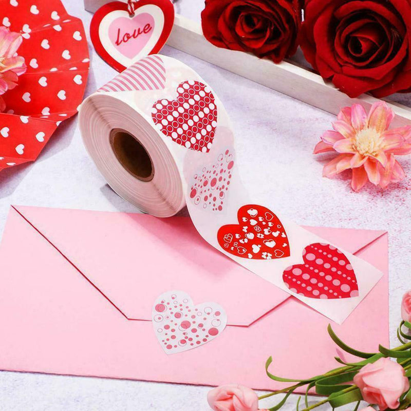 500pcs/ Roll Valentine's Day Love Sealing Stickers Stickers Packaging J8Z2