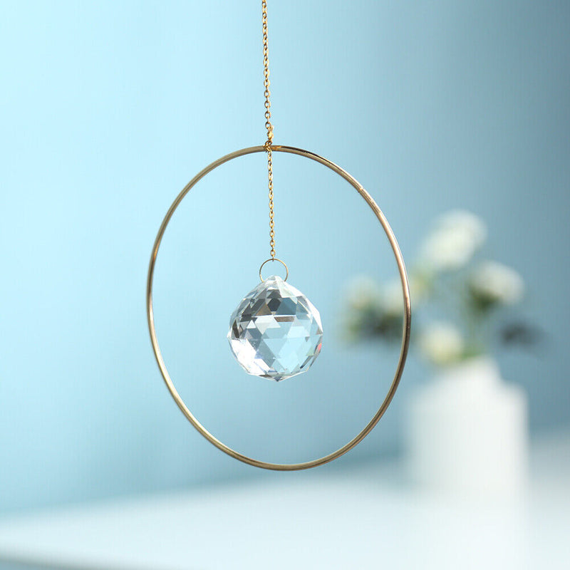 Crystal Prisms Light Catcher Window Hanging Outdoor Garden Pendant Wind Chimes