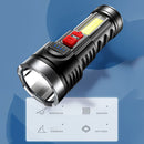 Ultra Bright Flashlight 6LED Powerful COB Side Lamp Rechargeable Torch Lights