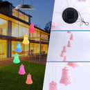 Hanging Colour Changing Solar Powered LED cracked bell Garden Outdoor Wind Chim`