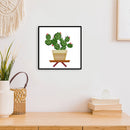 14CT Partial Cross Stitch Cactus Stamped DIY Kits Cotton Thread Embroidery