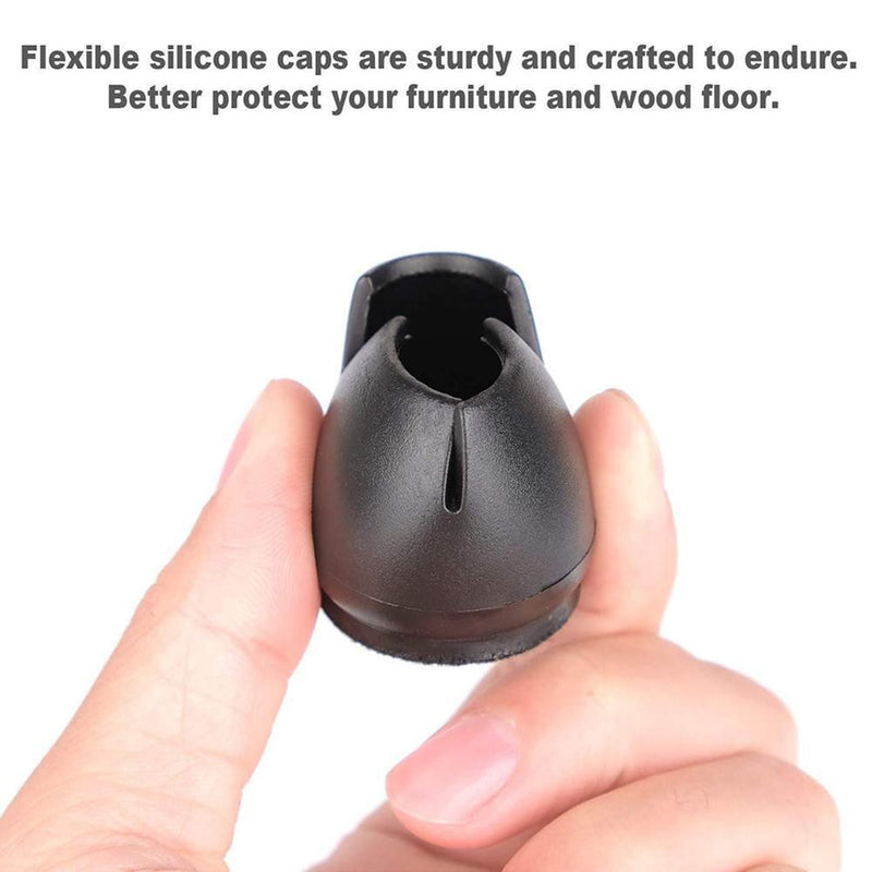 16pcs Silicone Non-slip Table Chair Leg Caps Foot Protection Bottom Cover