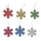 Decorations Ornaments Winter Snow 10cm Plastic Snowflake Glitter Powder Xmas