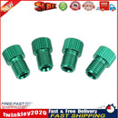 4pcs Presta to Shrader Bicycle Road Bike Valve Adapters Converters (Green) Newly