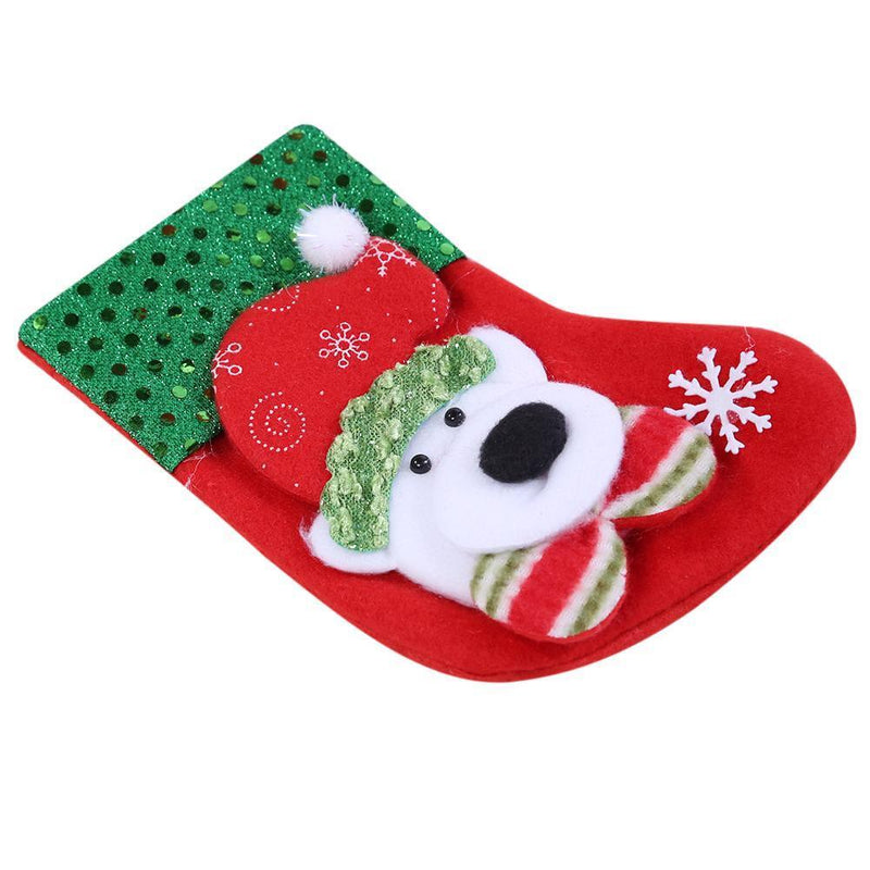Christmas Stocking Christmas Socks Christmas Tree Ornament(Bear)