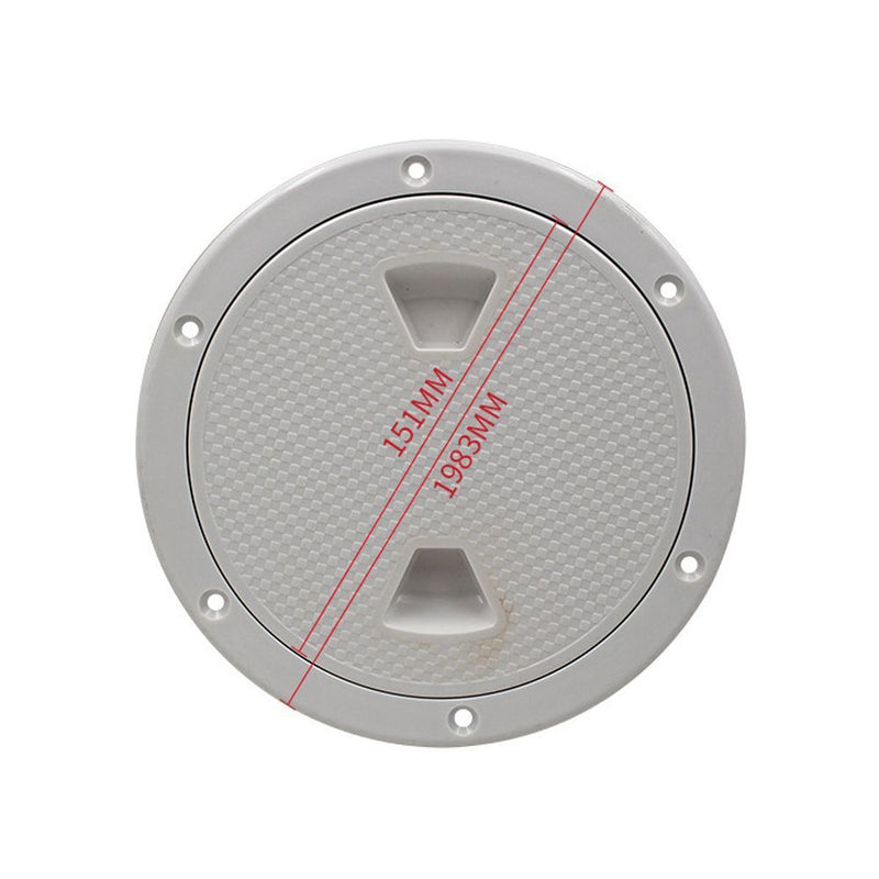 White Non-slip 8 Inch Round Boat Sailing Inspection Deck Cover Lid Marine