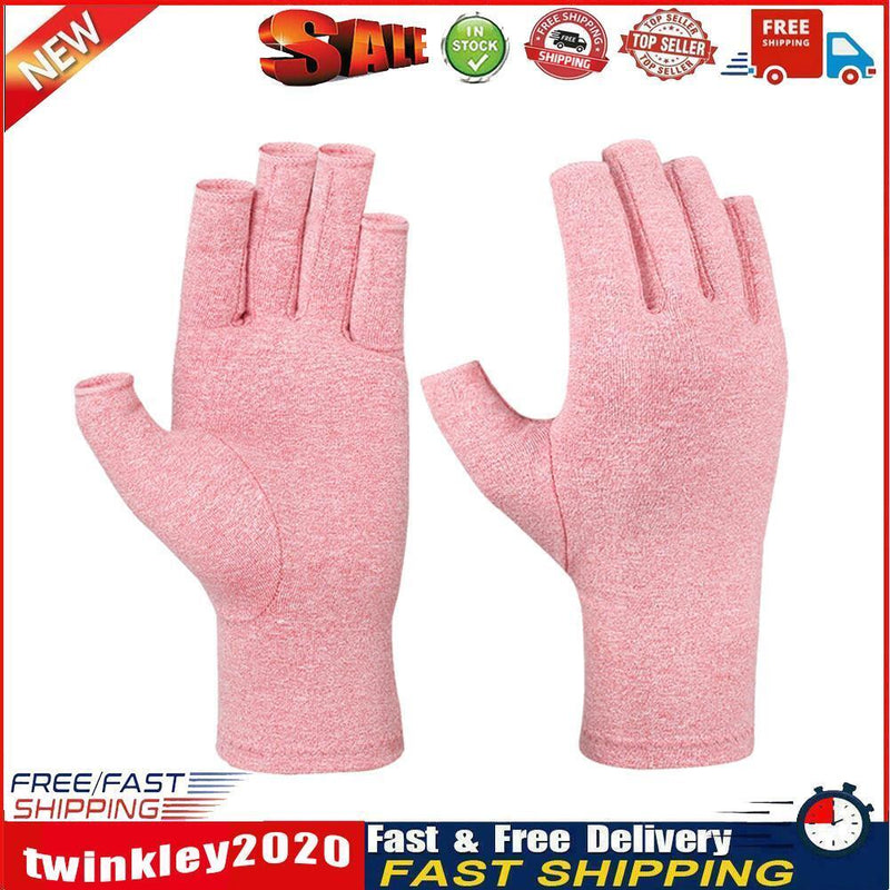 Arthritis Therapy Compression Gloves Ache Joint Relief Mittens (Pink S) Newly